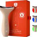 REVO Genie | Face & Neck Beauty Massager with Ultra Powerful LEDs for Wrinkles, Fine Lines, Puffy Skin, Uneven Skin Tone, Lymphatic Drainage, Lifting & Firming Facial Sculpting Tool with Light Therapy