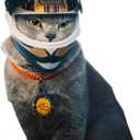 Pet Motorcycle Helmet for Cat Dog - Full Face Outdoor Bike Riding Helmet Hat (Multicolor)