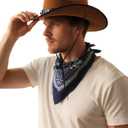 ROC PARTY Western Cowboy & Cowgirl Felt Hat with 3 Pcs Bandanas - Wild West Costume Accessory Set for Halloween & Dress-Up