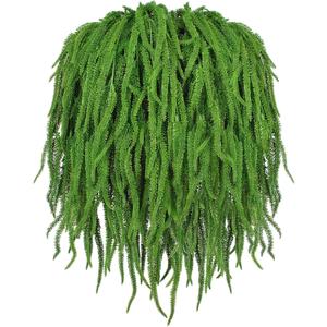 Suncalla 12 Pcs Amaranthus Artificial Flower Faux Amaranthus Hanging Plants for Wedding Arch DIY Bouquet Garland Preserved Wisteria Floral Arrangement Photo Props Party Supplies (Dark Green,24 Inch)