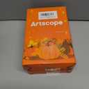 2 x Artscope Fall Decorative Throw Pillow Covers 18x18 Inch Set of 4 Fall Gifts for Home Decor, Buffalo Plaid Autumn Pumpkin Maple Leaves Harvest Decoration Pillow Cases for Home Sofa Couch Decor-Orange A