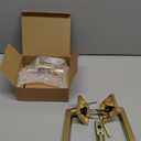 Goldenwarm Gold Door Handles Interior, Zinc Alloy Heavy Duty Brushed Gold Interior Door Handles for Bedroom Bathroom, Modern Square Privacy Door Levers (2 Pack)