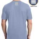 Roadbox Men's UPF 50+ Rash Guard Short Sleeve, Quick Dry UV Sun Protection SPF Swim Shirts, Moisture Wicking Athletic Workout Running T-Shirt for Water Sports Gym Blue Gray (Blue, M)