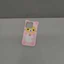 3D Cute Cartoon Bear Phone Case for iPhone 14 Pro - Fashionable and Stylish - Funny Pink Bear Design - Soft TPU Protective Case - Kawaii Silicone Cover for Women, Girls, and Kids