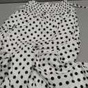 Tankaneo Womens Polka Dot Maxi Skirts Boho Smocked High Waisted Tie Skirt Casual Beach Vacation Dress (White, S)