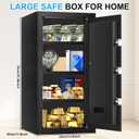 6.1 Cuft Extra Large Fire Safes for Home, Digital Fireproof Safe with Programmable Keypad, Spare Keys and 3 Removable Shelves, Anti-Theft Security Waterproof Document Safe Box for Money Valuables
