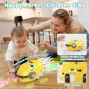 Dancing Squid Toy with Spray, Dancing Octopus Crawling Toys with Music and Lights, Electric Crawling Octopus Baby Toy, Tummy Time Squid Toys, Birthday Baby Gifts Christmas Stocking Stuffers (Yellow )