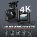 Dash Cam Front and Rear, Ecomoment 4K+1080P Dual Dash Camera for Cars, Built-in WiFi GPS Dashboard Camera, 2.4" IPS Screen Dashcam, 170 Wide, Night Vision, WDR, G-Sensor, 32GB SD Card Included