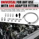 6AN 70" Transmission Fluid Oil Cooler Hose Line kit for GM Chevy Transmission 4L80E TH350 TH400 4L60E 700R4 200-4R TR6060 Ford AOD 4R100 4R70W and C5 Stainless Steel Braided PTFE Hose