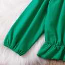 Toddler Baby Girl Christmas Outfits Long Sleeve Shirt Top Snowflake Plaid Bell Bottom Pants Set Xmas 2Pcs (Green)