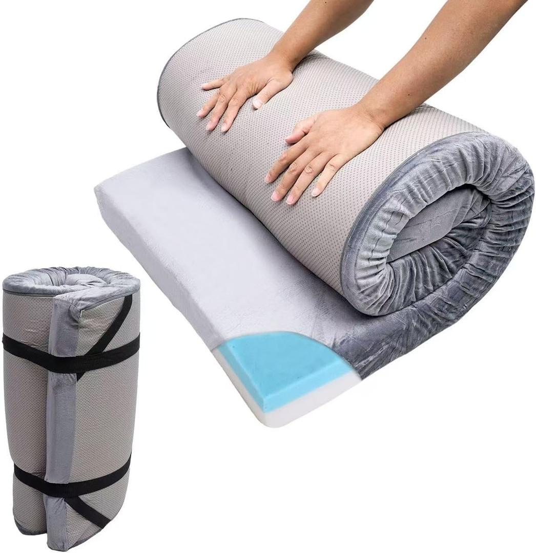 Memory Sponge Camping Mattress is Suitable for Adult Waterproof Sleeping mats, roll up Floor mattresses, Foldable mattresses, and Guest mattresses.