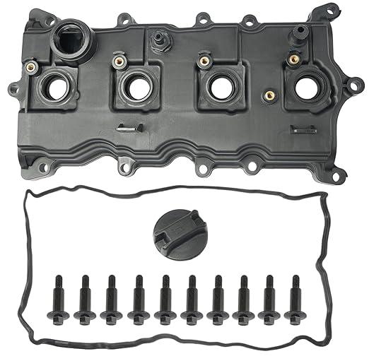 FRONEZER Engine Valve Cover with Gasket, Bolts, PCV Valve & Oil Cap Compatible with 2007-2013 Nissan Altima Sentra SE-R 2.5L Replace# 13264-JA00A 13270-JA00A
