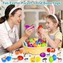 SpringFlower Easter Basket Stuffers, 24 Pack Easter Egg Fillers with Realistic Animal Figures Toys for Easter Egg Hunt, Ideal Easter Party Favors Gifts for Kids