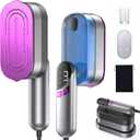 2-in-1 Handheld Steamer and Iron for Clothes, 1000W Travel Steamer with Ceramic Soleplate, 9s Fast Heat-Up, Leak-Proof 170mL Tank, Self-Clean, Portable Wrinkle Remover for Home & Travel, 120V (grey)