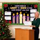 Geyoga Christmas Advent Bulletin Board Set Religious Christian Christmas Sunday School Decorations for Classroom Church Holiday Jesus Candles Bulletin Boards Cutouts Winter Chalkboard Office Supplies