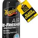 Meguiars Air Re-Fresher Odor Fighting Spray - Black Chrome Scent - Convenient Car Air Freshener that Instantly Fights Odors and Leaves Behind a Long-Lasting, Refreshing Black Chrome Scent, 8 Oz Spray