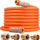 YAMATIC Garden Hose 5/8 in x 50 ft, Ergonomic Swivel Fittings, Burst 600 PSI, Heavy Duty, Flexible and Lightweight Water Hose with 2 Set Quick Connect