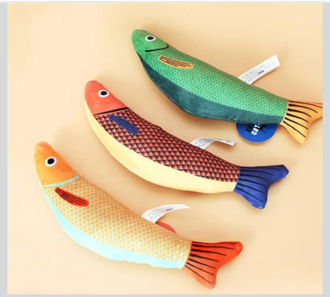 Cat Toys Saury Fish, 3 Pack, Catnip Crinkle Sound, Soft and Durable, Interactive Kitten Kicker for Indoor Kitty Exercise 9.4 Inches for All Breeds