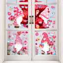 2 x AOWDIAO Valentines Day Decorations 107 Pcs Valentines Window Clings Double Sided Holiday Window Stickers Decor