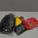 Halloween 80s Rocker Costume Set for Men Hippie Wig Tattoo Sleeve Gloves Headband Inflatable Guitar Punk Props Accessories