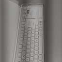 SANWA Multi Device Bluetooth Keyboard with Touchpad, Rechargeable Keypad with Trackpad for Laptop Desktop Computer PC iPad/iPhone Tablet, Compatible with MacBook, Windows, Android, iOS, White