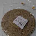 RUNTIVAN Round Woven Placemats Set of 6 Natural Water Hyacinth Place mats, 12 inch Rattan Placemats Wicker Placemats Farmhouse Boho Braided Heat Resistant Outdoor Placemat Patio Table Place Mats