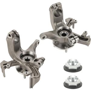 2PCS Front Steering Knuckles & Wheel Bearing Hub Assembly for Ford Focus 2000-2004 2.0L, 2003-2004 2.3L, Left Driver Side and Right Passenger Side, 698-223 698-222