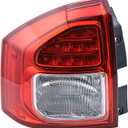 Rear Stop Brake Tail Light with Halogen Lamp Bulb Replacement for 2011 2012 2013 2014 Jeep Compass (Left Driver)