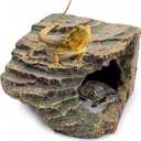kathson Small Turtles Basking Platform,Resin Reptile Hideouts Cave Habitat Decor,Tortoise Hide Cave with Climbing Ramp Step,Bearded Dragons Hide Basking Rocks Accessories for Lizard,Gecko,Frog