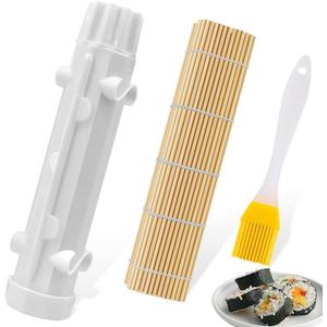 Sushi Making Kit,Sushi Roller,Sushi Maker,Sushi Kit,Perfect for Crafting Sushi Roller with Rice,Vegetables,and Meat,Ideal Diy Sushi Tool Set for Beginners and Enthusiasts(White)