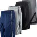 Essential Elements Men’s Athletic Shorts 4 Pack – Quick-Dry Moisture Wicking Basketball, Gym & Workout Shorts with Pockets
 (XXXL)