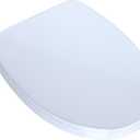 TOTO SoftClose Slow Close Elongated Toilet Seat and Lid, Cotton White - SS124#01