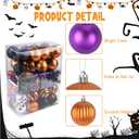 100Pcs Halloween Hanging Ball Ornaments, Ornaments Tree Decorations, Shatterproof Plastic Balls for Cute Holiday Party Indoor Home Decor (100Pcs) (100pack)
