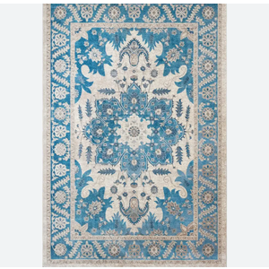 CHICHIC Area Rug 6x9 Washable Rug for Living Room Large Boho Bedroom Rug Area Rugs Accent Non-Slip Rugs Soft Vintage Floor Carpet for Dining Room Office Farmhouse, Blue