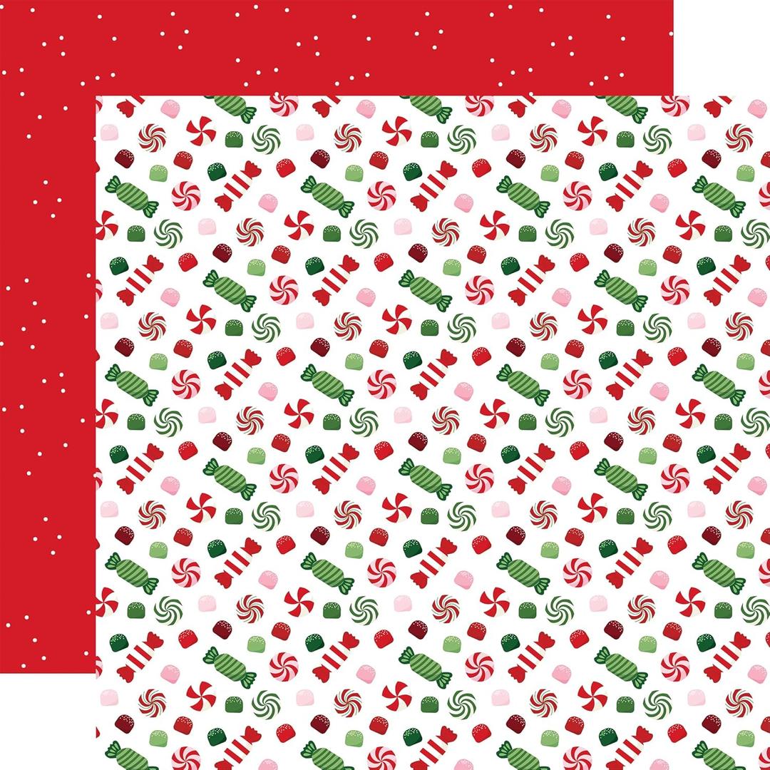 Echo Park Paper Santa's Christmas Delivery: Sweet As Sugar Candies 12x12 Patterned Paper, Multi