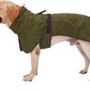 Dog W Coat Reflective Warm Fleece Jacket for Dog, Army Green, XX-Large