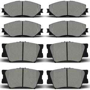 Front & Rear Brake Pads For Toyota RAV4 LE/RAV4 2.4L 2.5L,For Lexus HS250h | 8pcs Brake Pads Kit for 13-18 Toyota RAV4 LE Model,06-12 Toyota RAV4 2.4L 2.5L with 2nd Row Seats,10-12 Lexus HS250h