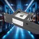 Rack Mount for 1 pcs Apple Mac mini M4 with Remote on/Off Button and 1x RJ45 ethernet Keystone