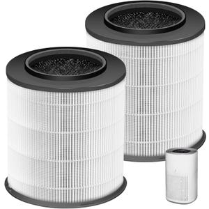 12030 HEPA Replacement Filter for Clorox Medium Room Air Purifier 11030 & 11031,3-in-1 H13 True HEPA with Activated Carbon Filter,2 Pack