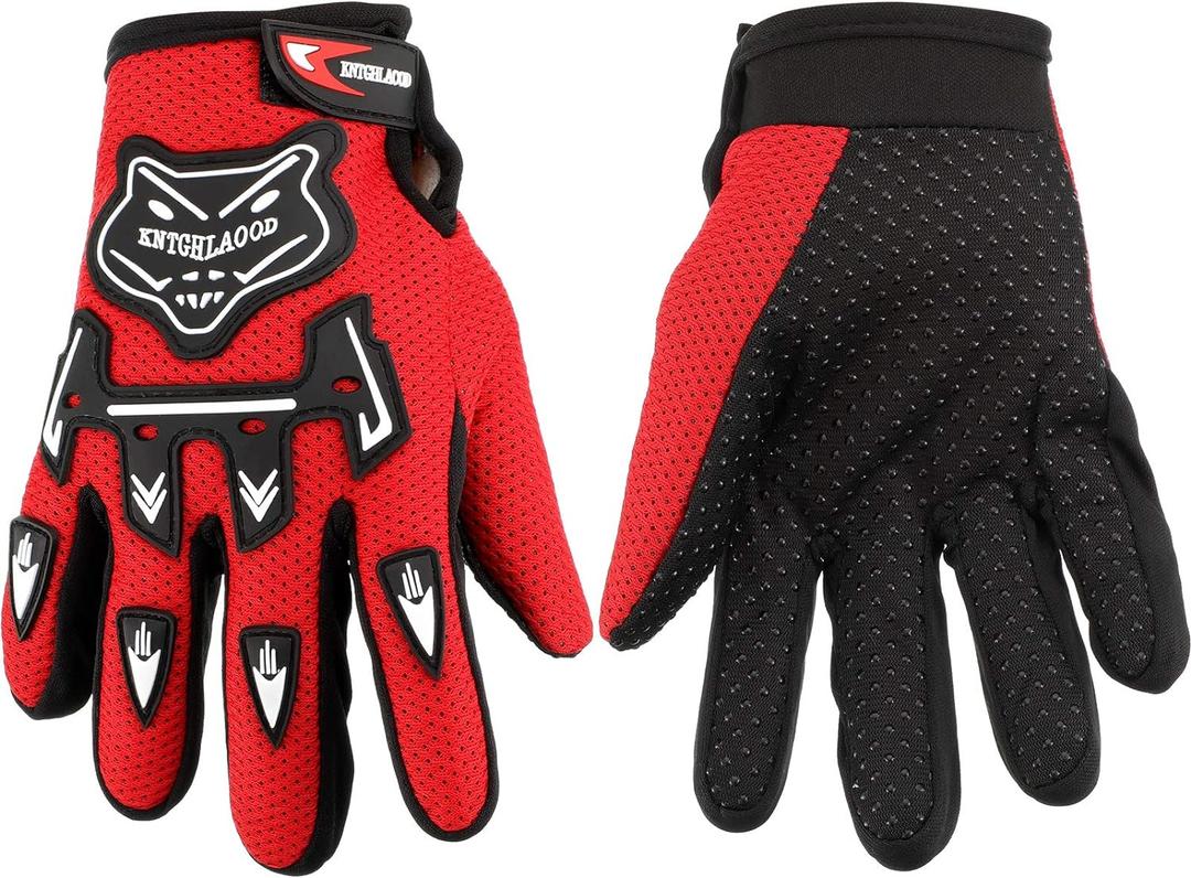 Frienda Motorcycle Gloves Riding Dirty Bike Gloves Racing Winter Power Sports Supplies for Riding Cycling Hiking Outdoor(Red,7.09 x 3.55 Inches)