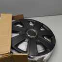 4-Pack Premium 15 Inch Hubcaps Set Full Wheel Rim Cover OEM Style Hub Caps Universal BlackPP Material Exterior Accessories Easy Snap On