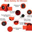 1500W 2HP High Power Bounce House Blower, Portable Fan Pump Air Blower Commercial for Large Inflatables, Bubble House, Water Slides, Castle, Jump Slides, Holiday Decorations