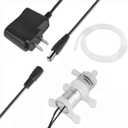 PlusRoc 12V DC Small Water Transfer Pump 1.3LPM Mini Self Priming Micro Pump with Food Grade Pipe and Power Adapter, For Ice Maker Coffee Machine Water Dispenser