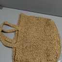 OWGSEE Large Straw Beach Bag for Women Summer Woven Shoulder Tote Bag Straw Purses and Handbags for Vacation (Khaki)