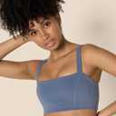 Amazon Essentials Women's Active FormFlex Buttery Soft Light Support Bandeau Sports Bra with Adjustable Straps (Large)