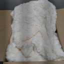 UGG Adalee Faux Fur Throw Blanket Luxury Lightweight Cozy Soft Throw for Couch Bed or Chair Hypoallergenic Machine Washable Double-Sided Fluffy Blanket Home Decor, 50-inch x 70-inch, Natural White