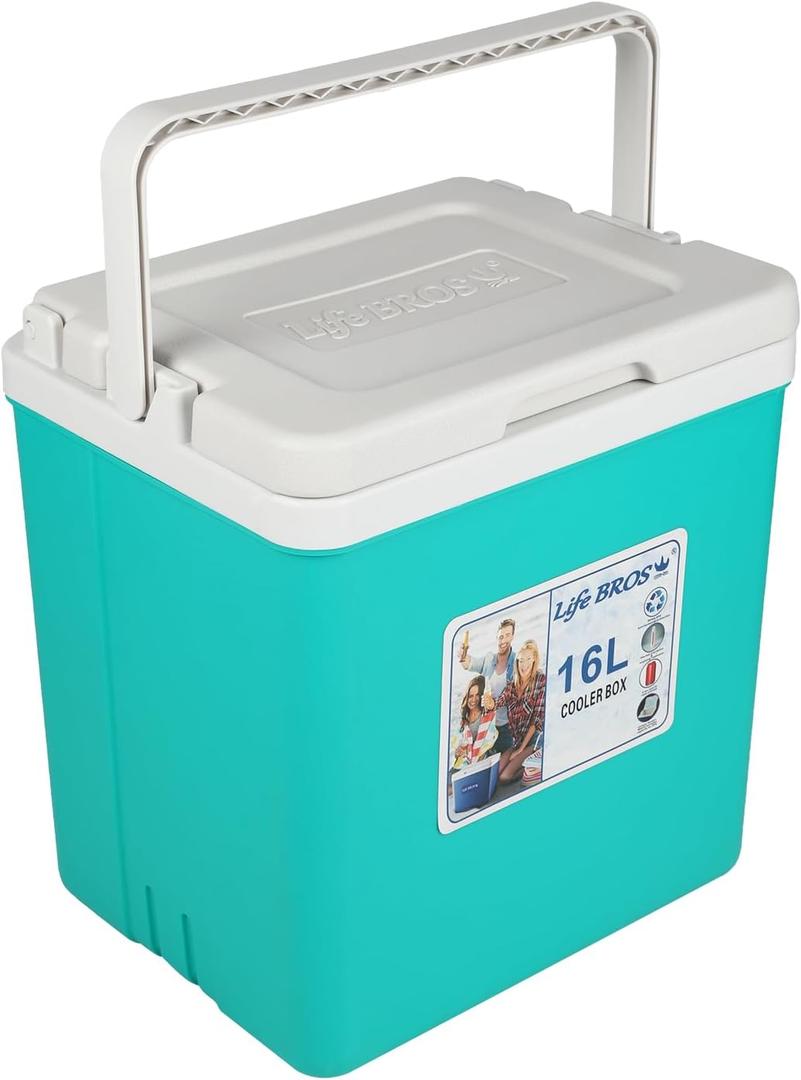 11Qt 19Qt Insulated Portable Cooler Leak-Proof Ice Chest Lunch Box Hard Coolers with Extra Ice Pack for BBQ, Camping, Pincnic (17qt, Green)