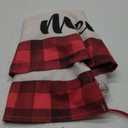 Christmas Tree Skirt 48 Inch Red Rustic Xmas Tree Skirt with Snowflake, Black Red Buffalo Plaid Christmas Tree Skirt Ornaments for Merry Christmas Holiday Party Decorations Indoor Outdoor