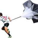 GSi 56" Chute Running Parachute Resistance Trainer for Kids Adults improving Power Speed Sprint Fitness Agility Stamina for Basketball Soccer Rugby Accessories American Football Training Equipment