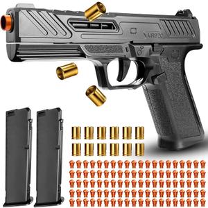 Shell Ejecting Toy Gun Pistol, Soft Bullet Toy Guns for Boys, Kids, Automatic Pull Back Action Toy Pistols, Fun Educational Shooting Game Toys Pretend Play Gun Prop